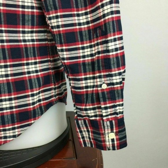 Fossil Mens M Plaid Button Down Shirt Long Sleeve Cotton - Picture 6 of 9